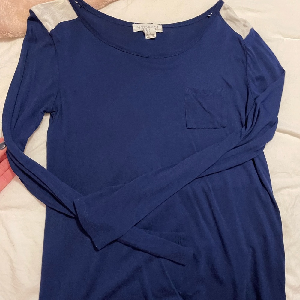 Blue long sleeve shirt
